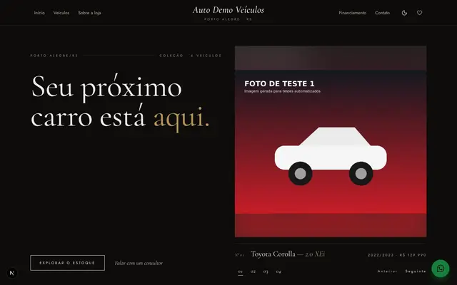 Prévia do tema Luxury Atelier no computador